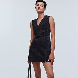 Madewell Black Denim Mini Dress